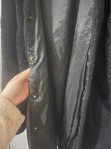 s Beden Siyah peluş kurk