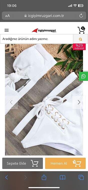 Sheinside Angelsin beyaz bikini takımı