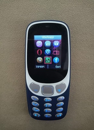 Nokia New 3310 Cep telefonu Mavi BLUETOOTH KULAKLİK hediyeli