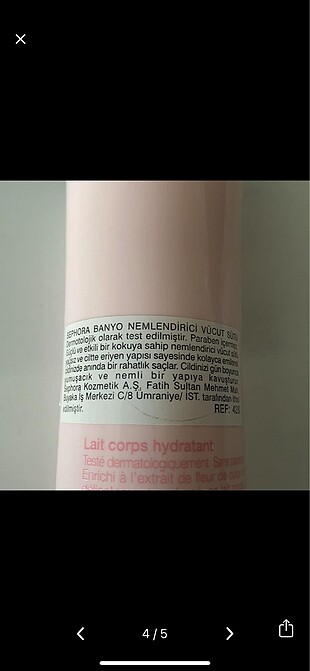  Beden Renk Sephora Cotton Flower Vücut Sütü