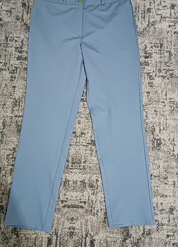 Mavi kumaş pantolon 