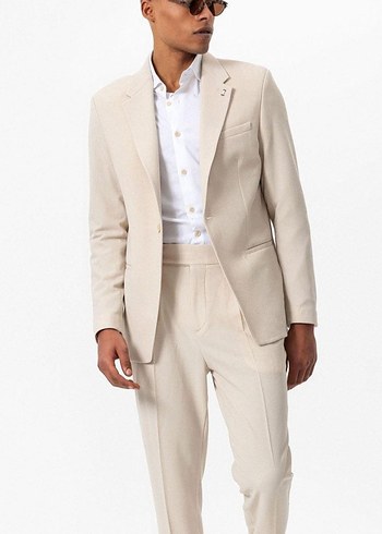 Erkek Beyaz Regular Fit blazer