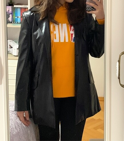 Vintage oversize deri ceket