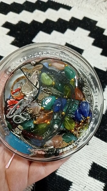 Beden çeşitli Renk Takı Kavanozu
