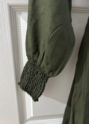 Haki Uzun Elbise - Görsel 3