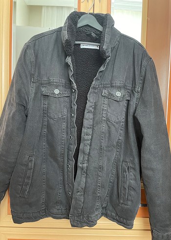 Düğmeli Siyah Denim Erkek  Ceket - Görsel 7