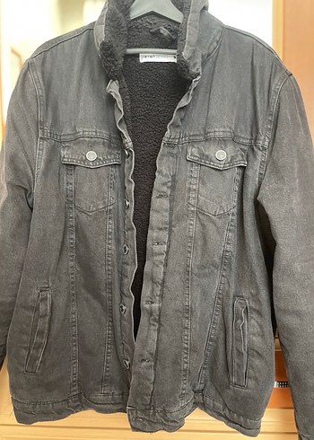 Düğmeli Siyah Denim Erkek  Ceket - Görsel 6