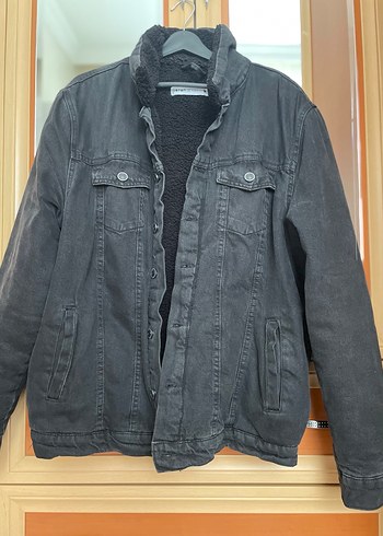 Düğmeli Siyah Denim Erkek  Ceket - Görsel 3