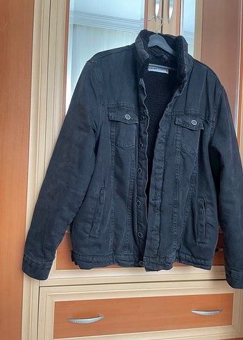 Düğmeli Siyah Denim Erkek  Ceket - Görsel 9