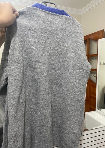 Gri Triko Midi Kadın Hırka - Görsel 4