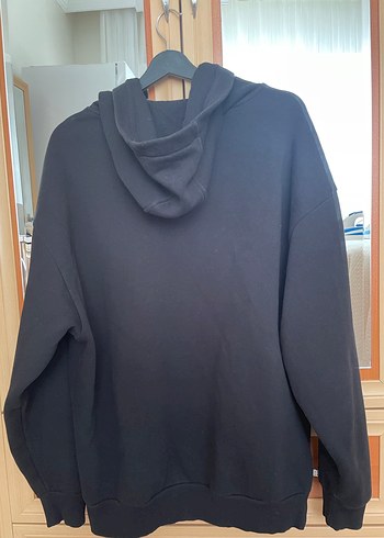 Erkek Siyah Kapüşonlu Sweatshirt - Görsel 2