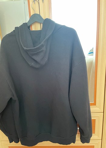 Erkek Siyah Kapüşonlu Sweatshirt - Görsel 10