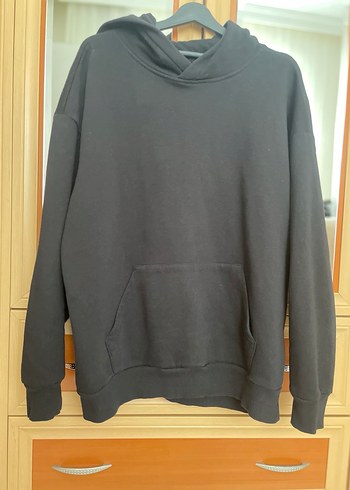 Erkek Siyah Kapüşonlu Sweatshirt - Görsel 7