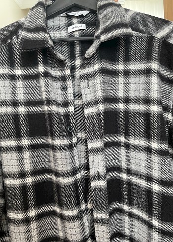 Gri Ekoseli Düğmeli Erkek Gömlek - Görsel 8