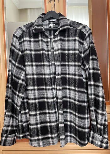 Gri Ekoseli Düğmeli Erkek Gömlek - Görsel 2