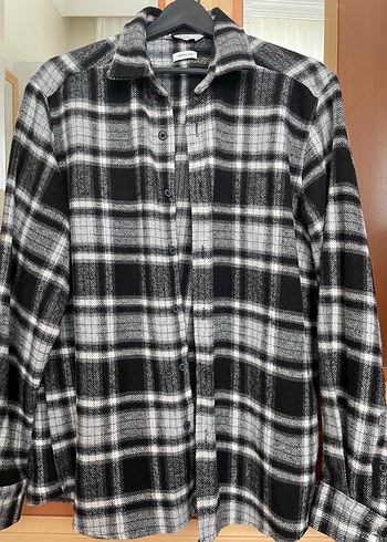 Gri Ekoseli Düğmeli Erkek Gömlek - Görsel 3