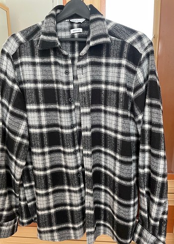 Gri Ekoseli Düğmeli Erkek Gömlek - Görsel 7