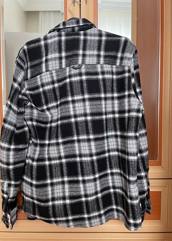 Gri Ekoseli Düğmeli Erkek Gömlek - Görsel 6