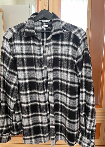 Gri Ekoseli Düğmeli Erkek Gömlek - Görsel 9