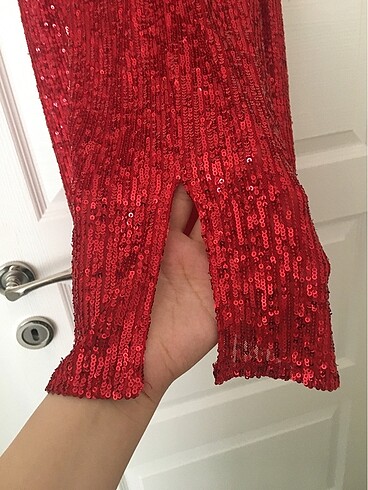 Kırmızı paletli abiye - Görsel 8