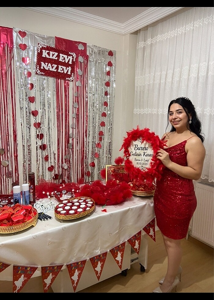 Kırmızı paletli abiye - Görsel 5