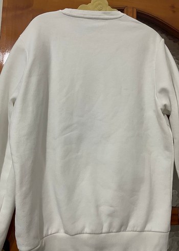 AVVA Beyaz  Bisiklet Yaka Sweatshirt - Görsel 8