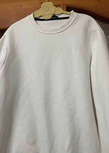 AVVA Beyaz  Bisiklet Yaka Sweatshirt - Görsel 5