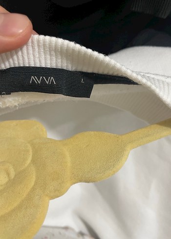 AVVA Beyaz  Bisiklet Yaka Sweatshirt - Görsel 12