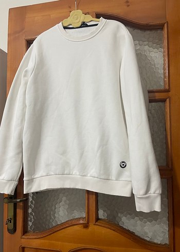 AVVA Beyaz  Bisiklet Yaka Sweatshirt - Görsel 6