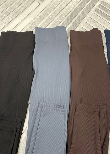 Kadın Kahverengi Pilili Normal Boy Tayt - Görsel 9