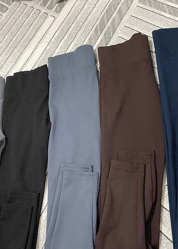 Kadın Kahverengi Pilili Normal Boy Tayt - Görsel 7