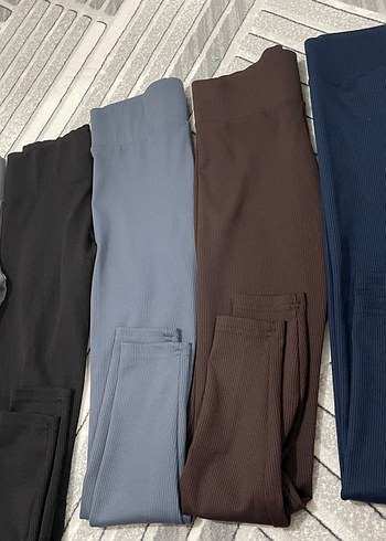 Kadın Kahverengi Pilili Normal Boy Tayt - Görsel 6