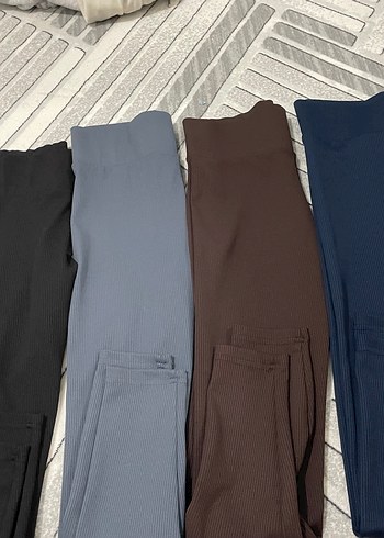 Kadın Kahverengi Pilili Normal Boy Tayt - Görsel 8