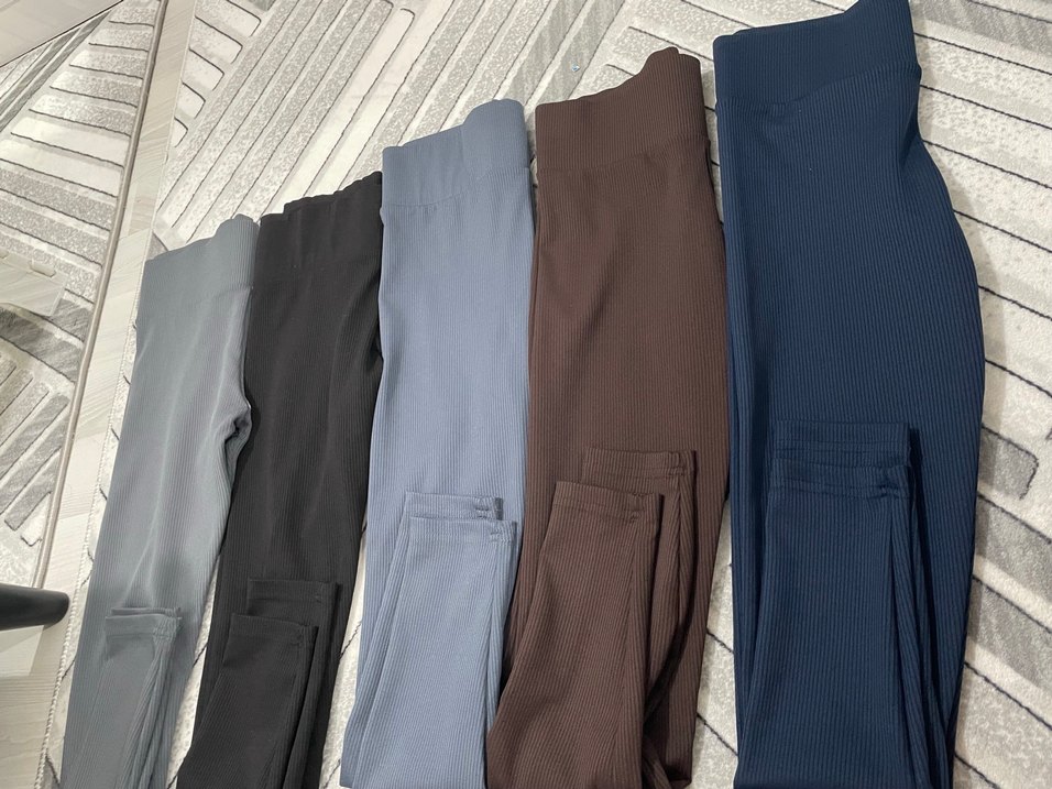 Kadın Kahverengi Pilili Normal Boy Tayt - Görsel 5