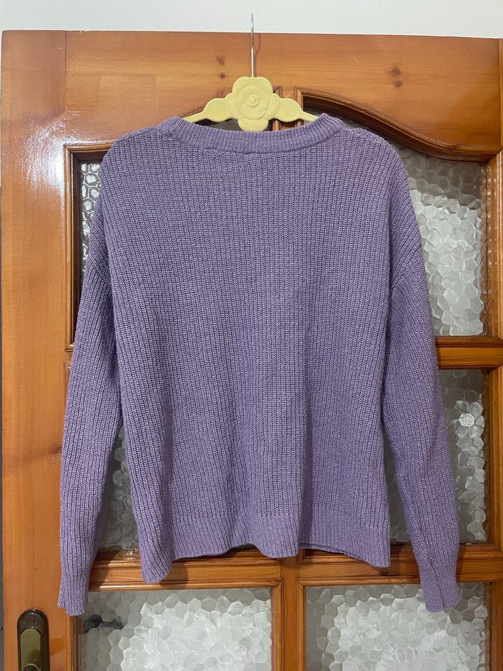 Mor Triko Kadın Kazak - Görsel 5