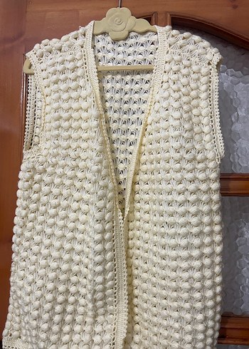 Kadın Örgü Bohem Kolsuz Yelek - Görsel 2