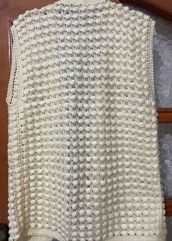 Kadın Örgü Bohem Kolsuz Yelek - Görsel 11