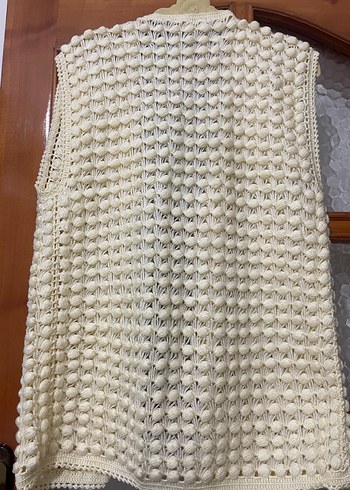 Kadın Örgü Bohem Kolsuz Yelek - Görsel 13