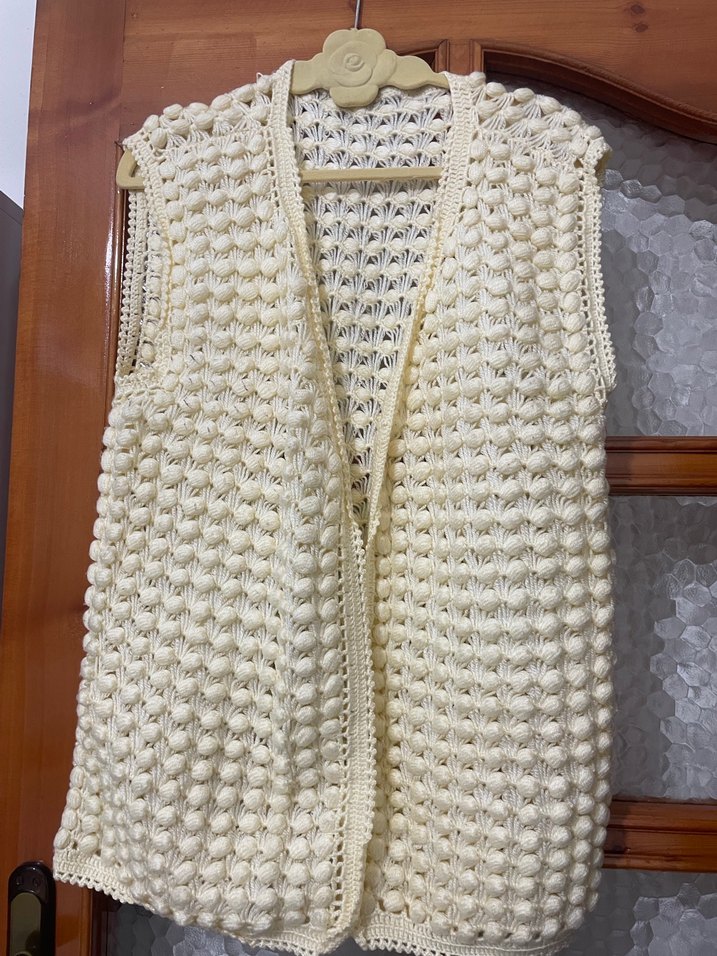 Kadın Örgü Bohem Kolsuz Yelek - Görsel 3