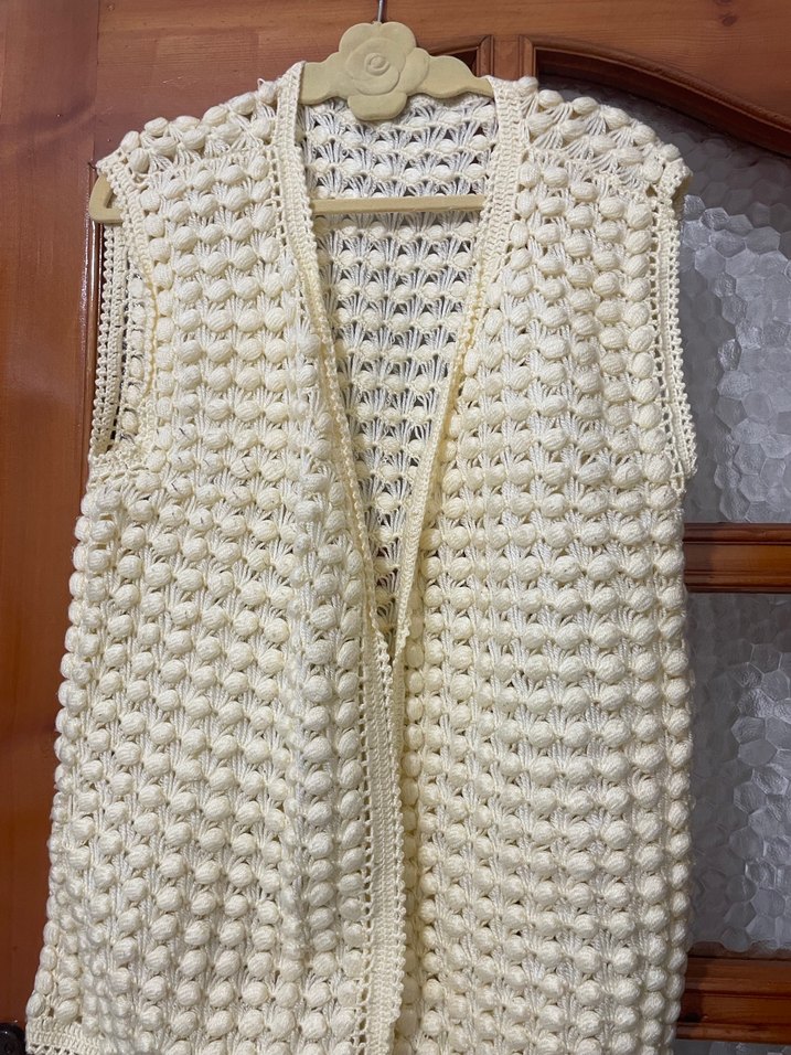 Kadın Örgü Bohem Kolsuz Yelek - Görsel 2