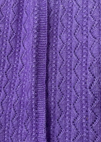 Mor Örgü V Yaka Kadın Yelek - Görsel 6