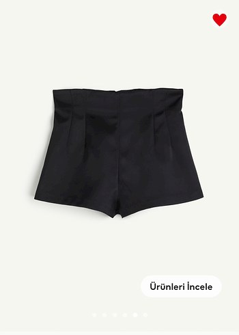 H&M Siyah saten Kadın Mini Şort