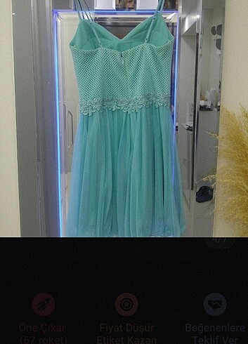 Yeşil mezuniyet elbisesi - Görsel 2