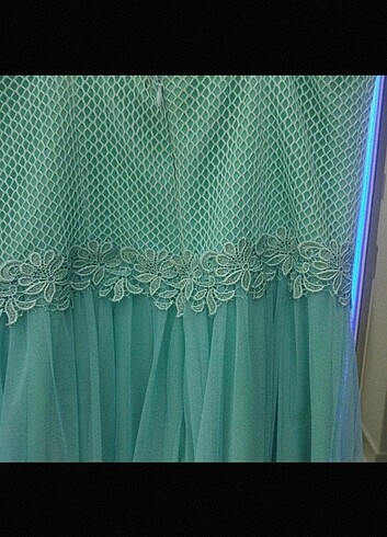 Yeşil mezuniyet elbisesi - Görsel 4