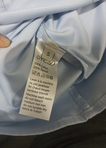 Mavi Salaş Uzun Kollu Fırfırlı Kadın Gömlek - Görsel 5