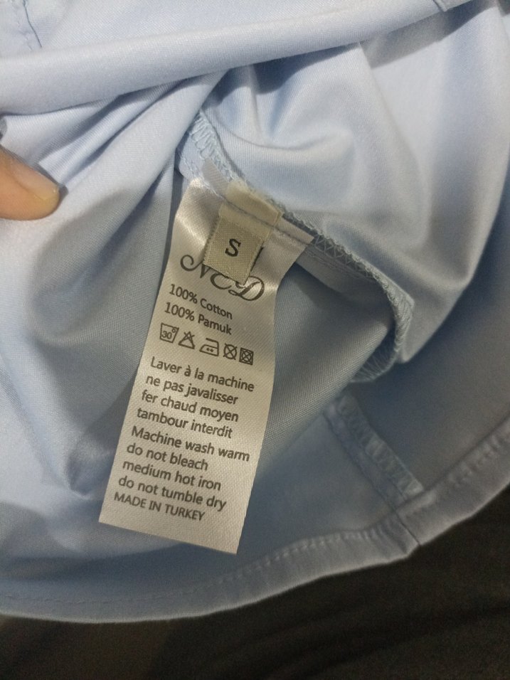 Mavi Salaş Uzun Kollu Fırfırlı Kadın Gömlek - Görsel 5