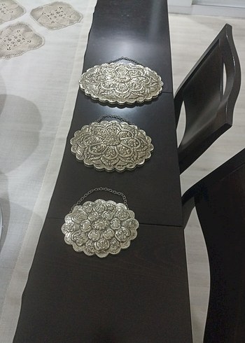 antika gumus Dekoratif Ayna - Görsel 2