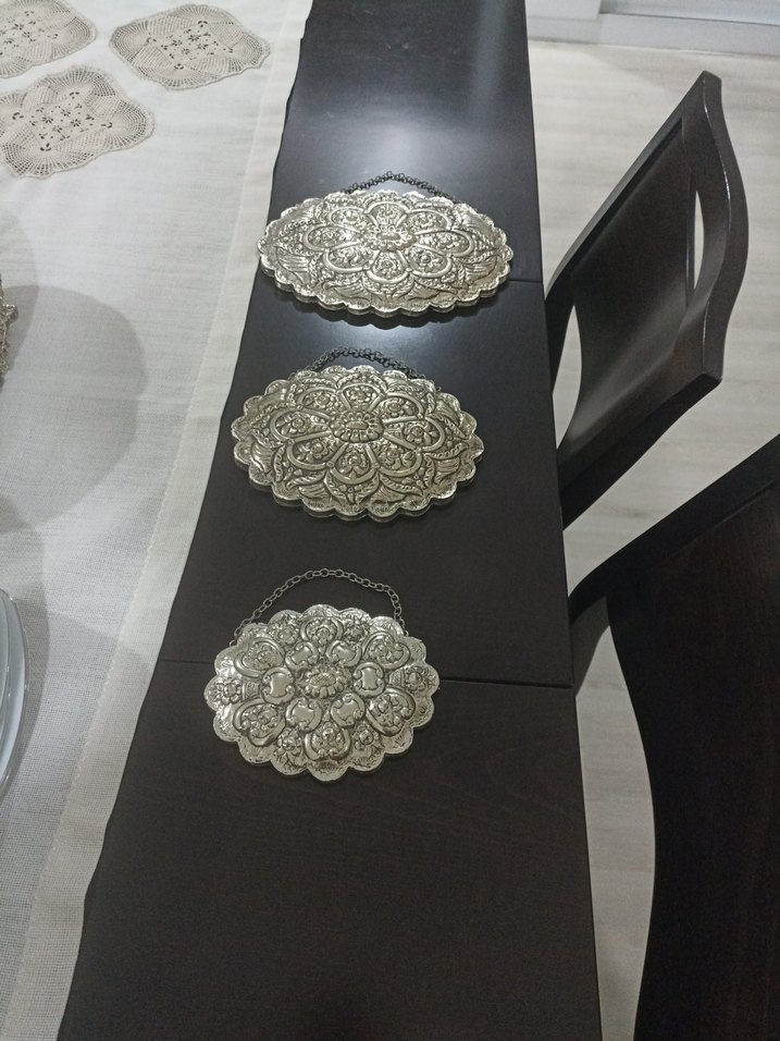 antika gumus  Dekoratif Ayna - Görsel 2