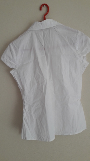 s Beden dantel detayli beyaz gömlek
