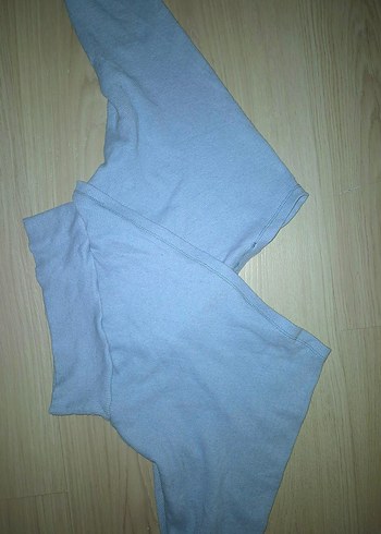 V Yaka Mavi Triko Kadın Bluz - Görsel 6